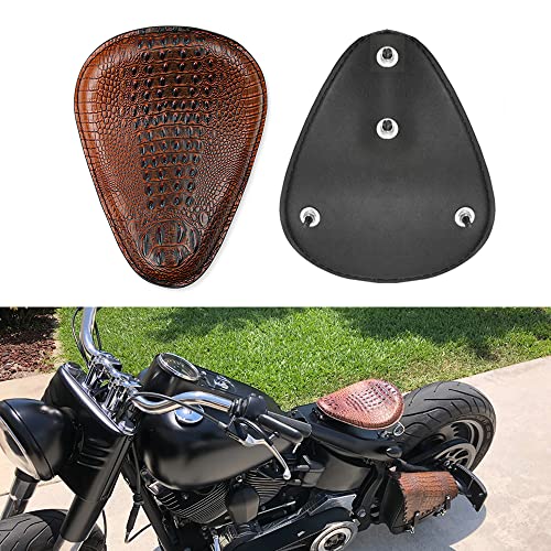 DREAMIZER Bobber Motorcycle Solo Seat Compatible With Sportster XL 1200 883 48 Dyna Brown - Image 3