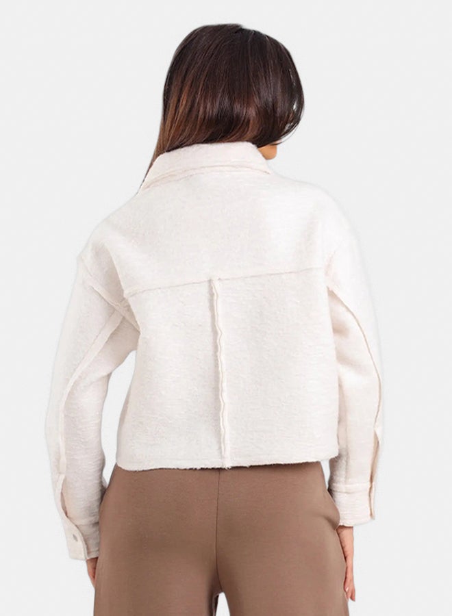 Carina Cropped Fleece Zip-Up Jacket - Image 4