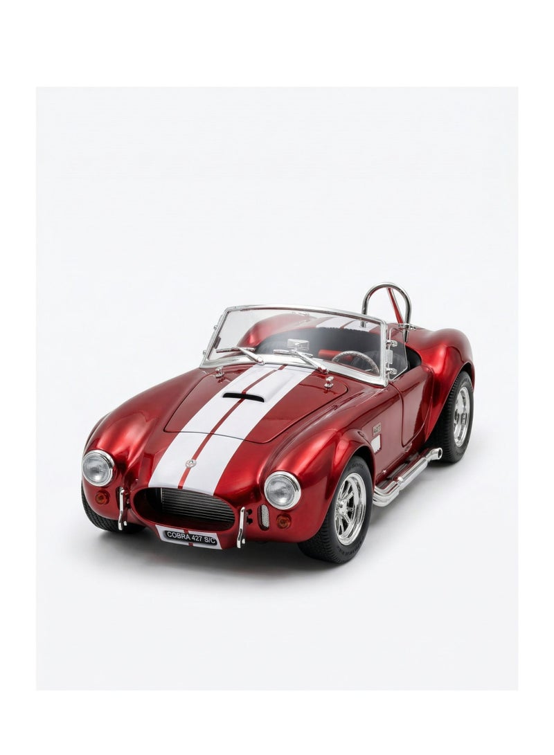 SHELBY سيارة نموذجية مقلدة شيلبي كوبرا 427 S/C 1:24 - متنوعة (CZ215A) – رودستر كلاسيكي فخم مع أضواء LED وأبواب قابلة للفتح – لعبة لجمعها - Image 5