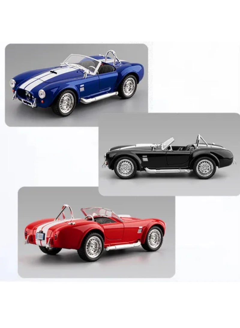 SHELBY سيارة نموذجية مقلدة شيلبي كوبرا 427 S/C 1:24 - متنوعة (CZ215A) – رودستر كلاسيكي فخم مع أضواء LED وأبواب قابلة للفتح – لعبة لجمعها - Image 3