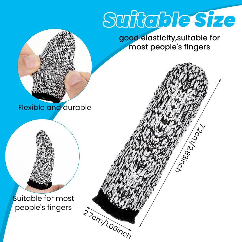 Ymapinc 14 Pieces Finger Covers, Ymapinc Finger Sleeve Cots Protector for Finger Tips, Reusable Thumb Finger Protectors Cut Resistant Guards for Kitchen Sculpture Work - Image 5