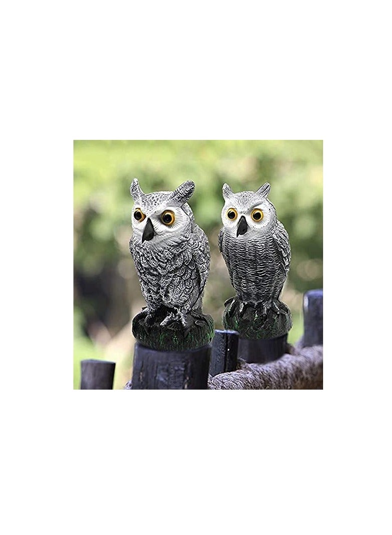 2 Pack Bird Scarecrow Fake Horned Owl Decoy, Nature Enemy Pest Repellent for Outdoor Garden Yard - Image 4