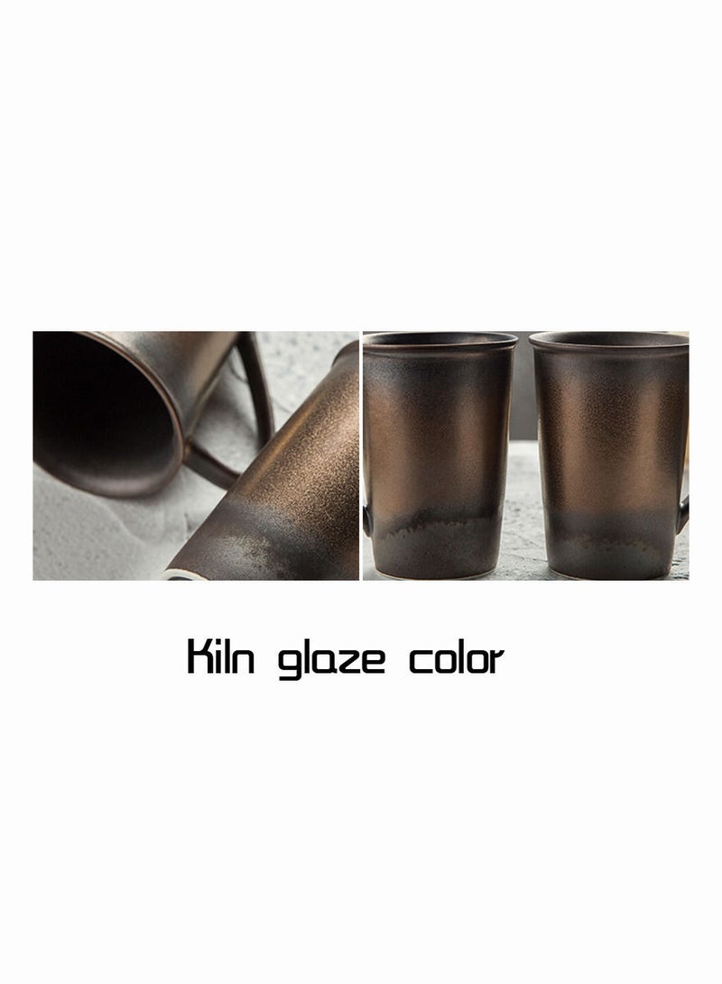 1-Piece Handmade Ceramic Metal Style Coffee Milk Mug,Simple And Vintage - Image 3