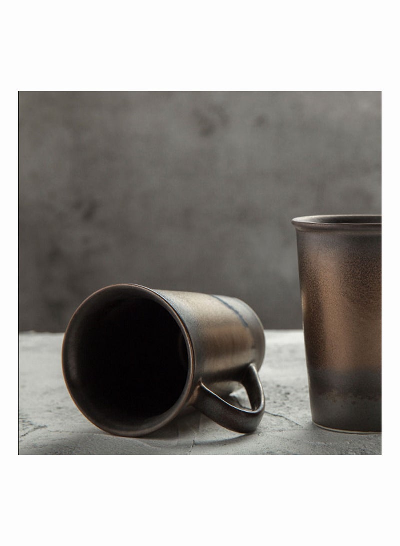 1-Piece Handmade Ceramic Metal Style Coffee Milk Mug,Simple And Vintage - Image 5