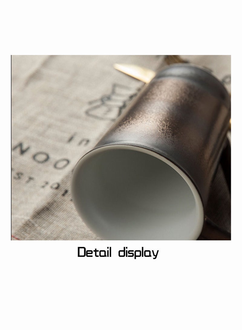 1-Piece Handmade Ceramic Metal Style Coffee Milk Mug,Simple And Vintage - Image 4