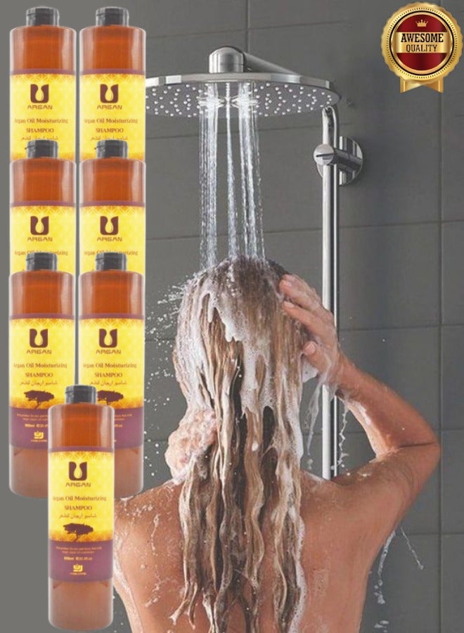 Argan 7 Pieces Argan Oil Moisturizing Shampoo Best Product For Dry And Frizzy Hair 900ml  - Image 1