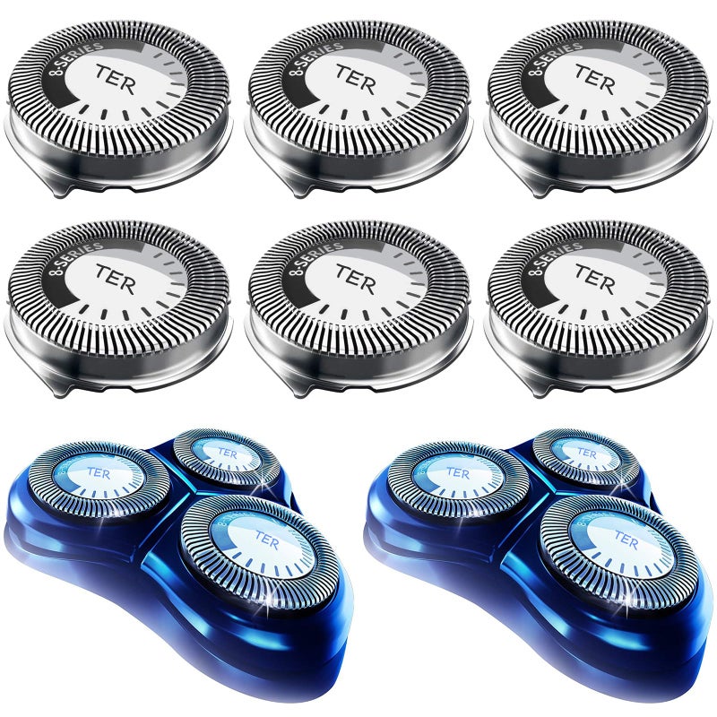 TERMATION HQ8 Replacement Heads for Philips Norelco Shavers, OEM HQ8 Heads Upgraded, 6-Pack - Image 1