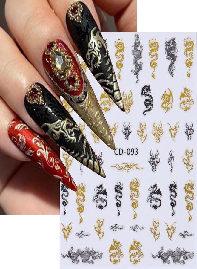JALIYA 3D Chinese Dragon Nail Decals for Nail Art: Flying Dragons for Manicure Decor - Image 3