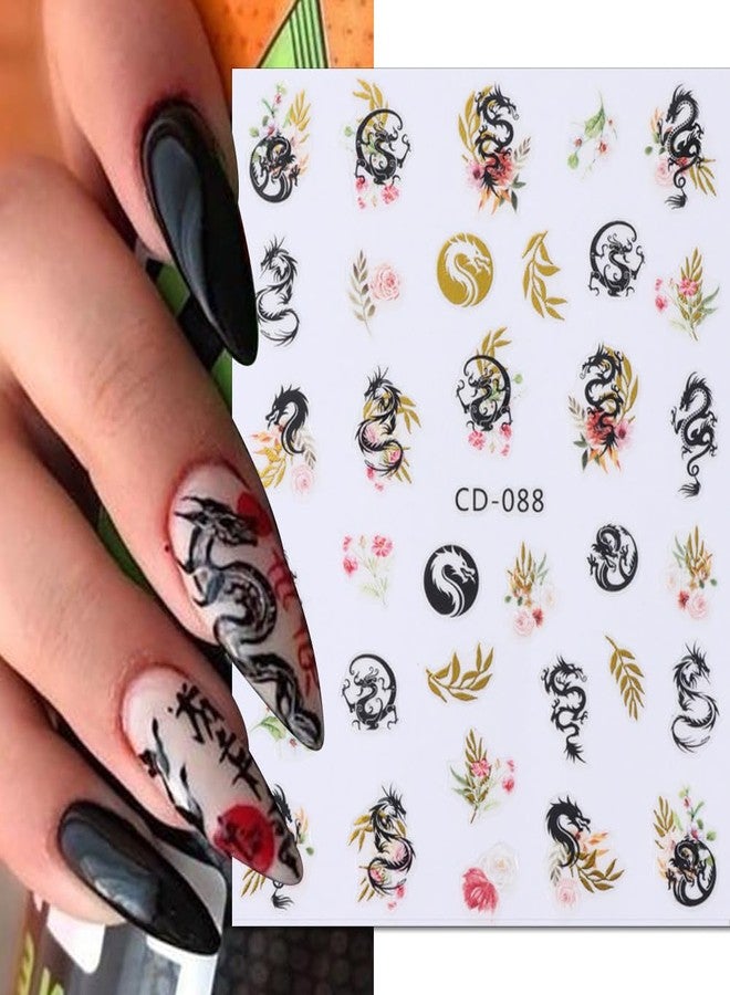 JALIYA 3D Chinese Dragon Nail Decals for Nail Art: Flying Dragons for Manicure Decor - Image 4