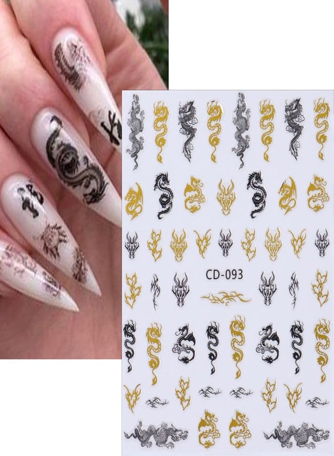 JALIYA 3D Chinese Dragon Nail Decals for Nail Art: Flying Dragons for Manicure Decor - Image 5