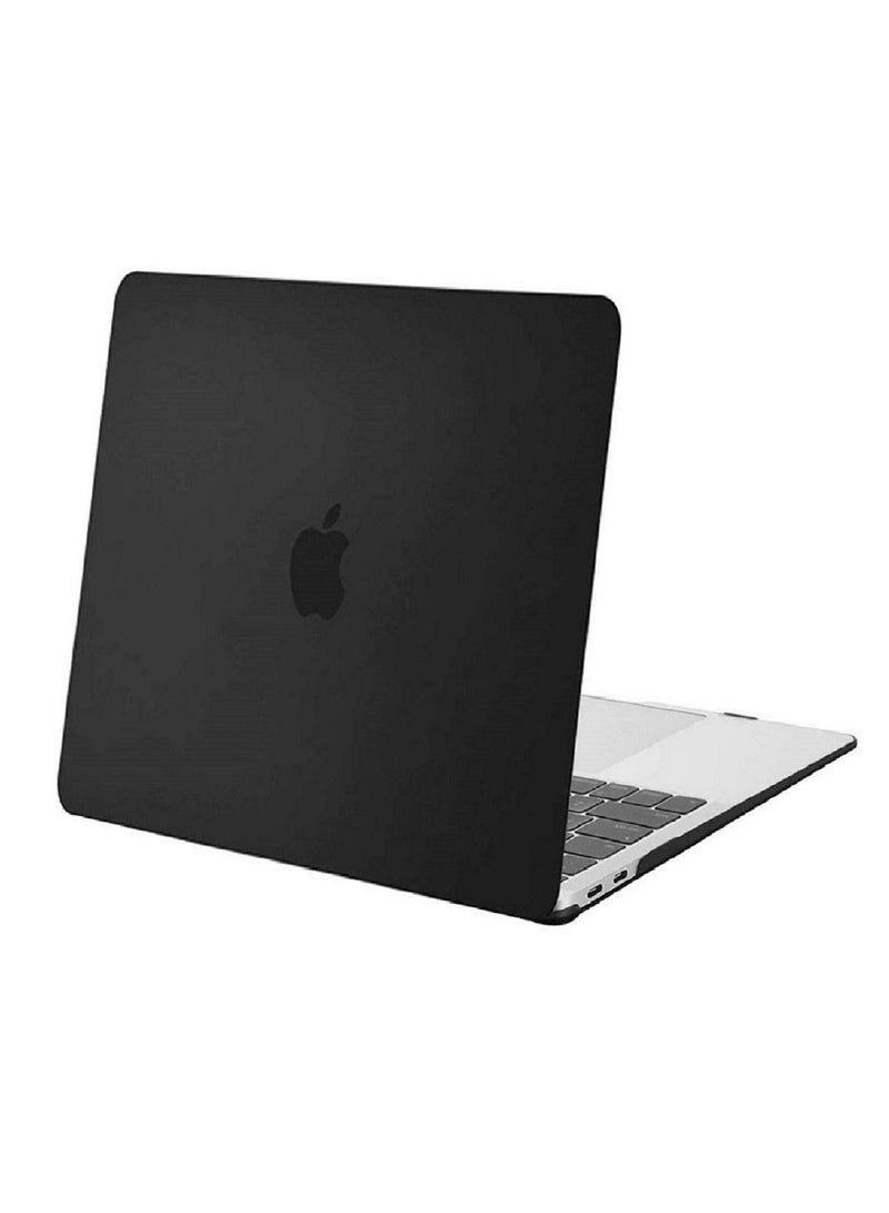 Compatible with MacBook Air 13 inch 2019 2018 Release A1932 Retina Display Touch ID Protective Plastic Hard Shell Case and Keyboard Cover Skin, Black - Image 3