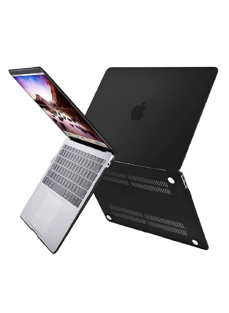 Compatible with MacBook Air 13 inch 2019 2018 Release A1932 Retina Display Touch ID Protective Plastic Hard Shell Case and Keyboard Cover Skin, Black - Image 4