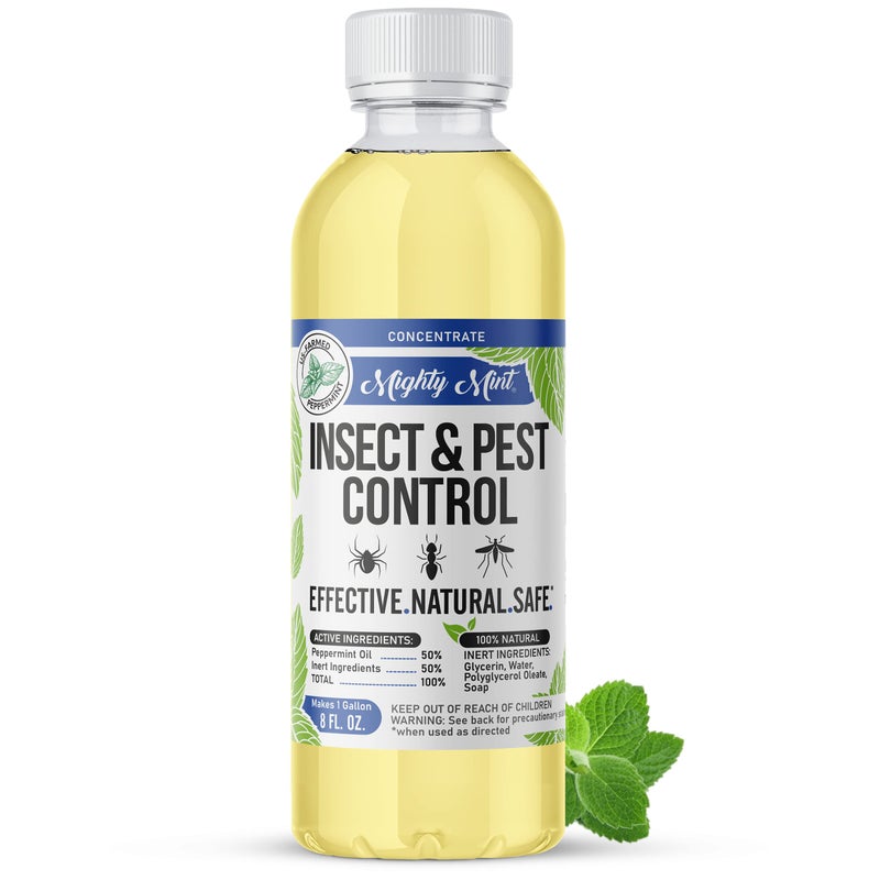 Mighty Mint Peppermint Oil Insect Repellent Concentrateâ€“ Natural Indoor & Outdoor Bug Control for Spiders, Ants, Roaches, and More â€“ Plant-Based, Extra-Strong Formula - 8 oz - Image 1