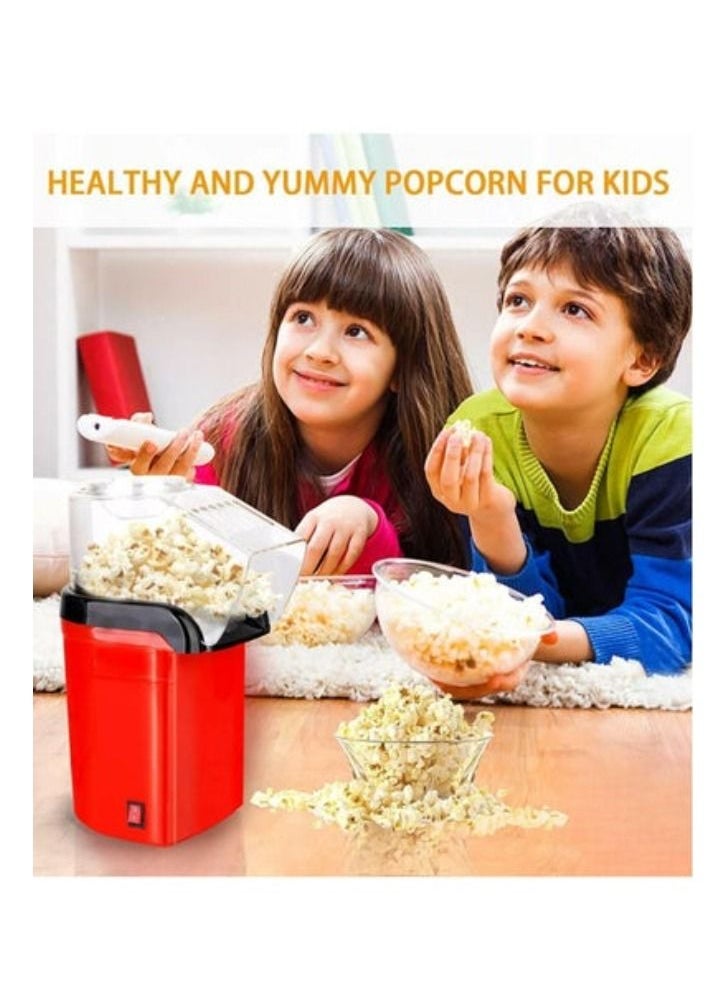 ACLIX - Hot Air Popcorn Popper Maker With Measuring Cup To Portion Popping Corn Kernels + Melt Butter 1400 W DAPP150V2RD04 Red - Image 1
