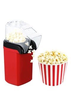 Hot Air Popcorn Popper Maker With Measuring Cup To Portion Popping Corn Kernels + Melt Butter 1400 W DAPP150V2RD04 Red