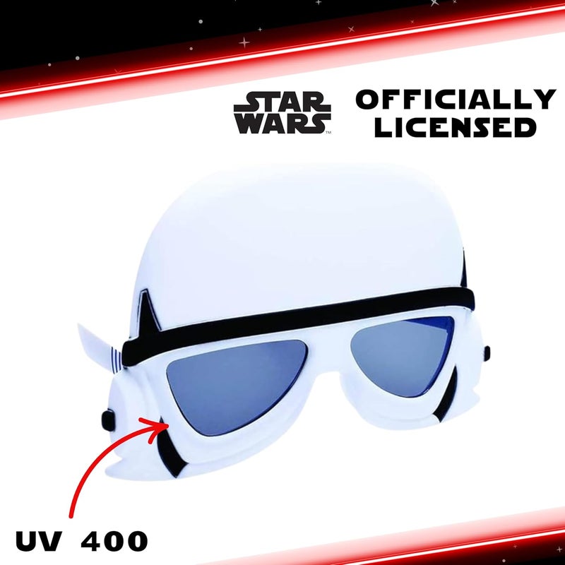 Sun-Staches Star Wars Sunglasses | Official Darth Vader, Stormtrooper, Mandalorian, Grogu Costume Accessories | UV 400 | Fits Most Adults - Image 2