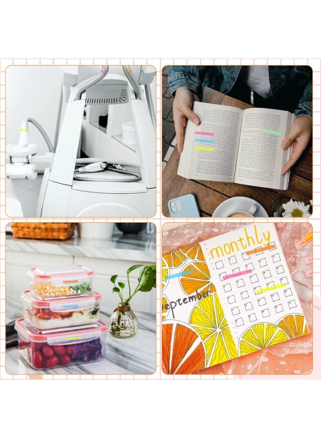 SUNSAR 5 Rolls Highlighter Tape Colored Transparent Marking Sticker Removable Fluorescent Neon Tape Annotation Supplies for Teachers Students Reading Home Office - Image 4