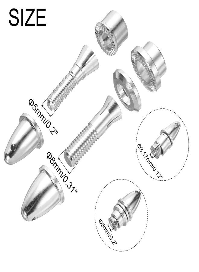 MECCANIXITY Propeller Adapter RC Plane Airplane Spinners, 3.17/5mm Aperture and 5/8mm Output Axle Propeller Adapter Saver for Shaft Brushless Motor Speed Controllers, Pack of 2 - Image 2