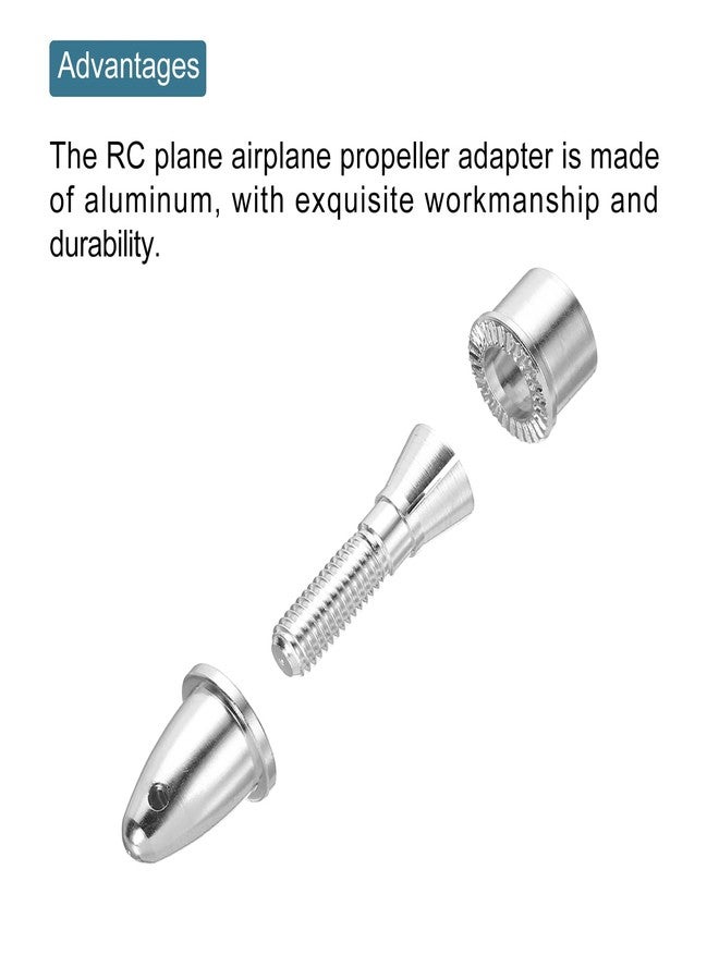 MECCANIXITY Propeller Adapter RC Plane Airplane Spinners, 3.17/5mm Aperture and 5/8mm Output Axle Propeller Adapter Saver for Shaft Brushless Motor Speed Controllers, Pack of 2 - Image 4