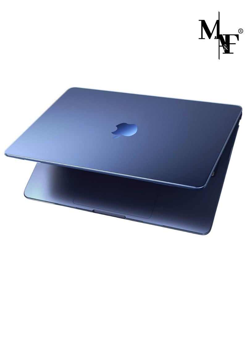 M.A&F's Case Compatible for Macbook Air 13.6 inch M4 M3 M2 2025 2024 2022,A3240 A3113 A2681,Ultra-thin Invisible Translucent Matte Protective Hard Shell Cover,[Presents Original Texture]-Midnight Clear - Image 1