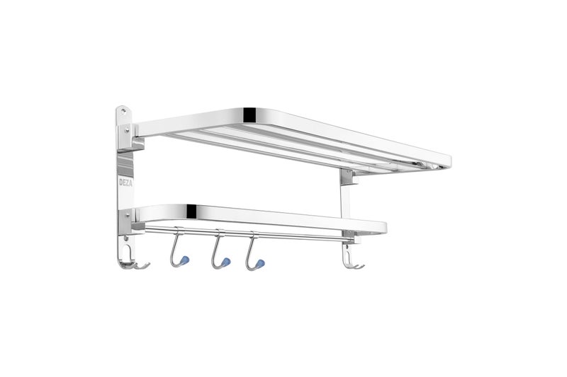 Stainless Steel Dual Folding Towel Rack for Bathroom/Towel Stand/Hanger/Bar/Bathroom Accessories  - Image 3