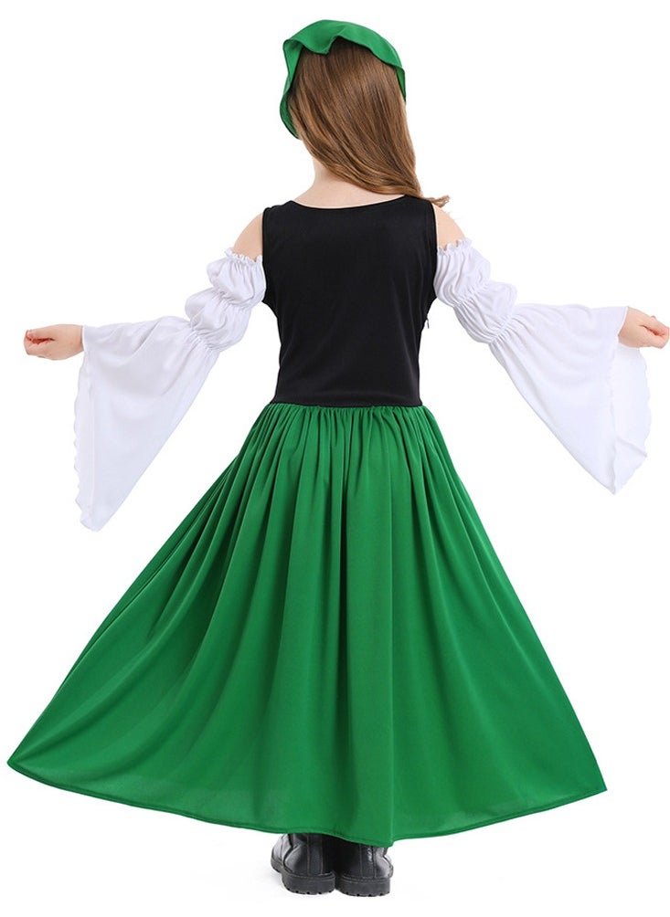 Al Aoyama - Girl's farm dress medieval-style Munich festival long dress, Germany Bavarian traditional costume - Image 1