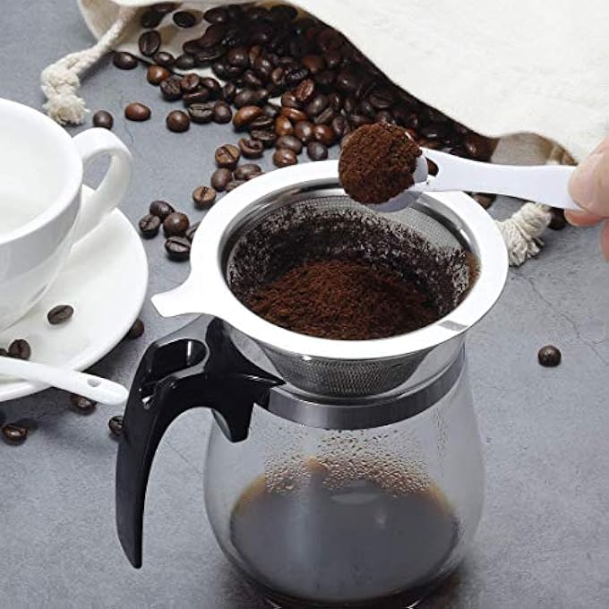 HASTHIP V60 Cone Coffee Dripper Reusable Pour Over Coffee Dripper Stainless Steel Cone Filter Paperless Mesh Coffee Maker Durable  Easy To Clean For Home Cafe Restaurants - Image 4