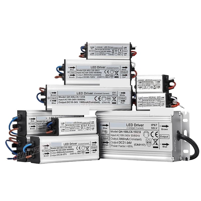 Constant Current LED Driver Waterproof IP67 50W 600mA 60 85V AC 100 240V Input - Image 2