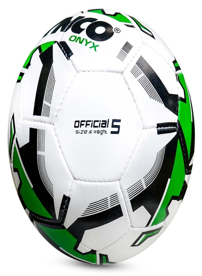 Synco Onyx Football | Rubber Hand Stitch | Match Ball for Professionals | Ideal for Matches in Hard Grounds | Size 5 - Image 2
