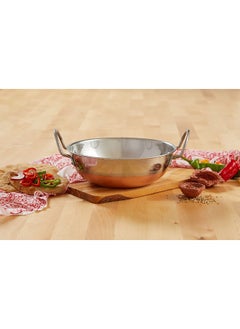 BLACKSTONE Copper Base Stainless Steel Kadai with Handles 30Cm  - Image 2