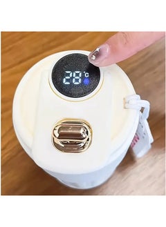 Arabest Travel Mug With Temperature Display, Portable Coffee Cups, Summer WinterDrinkware, 316 Stainless Steel Vacuum Coffee Cup, Leakproof Tumbler Thermal Mug, Silver  - Image 2