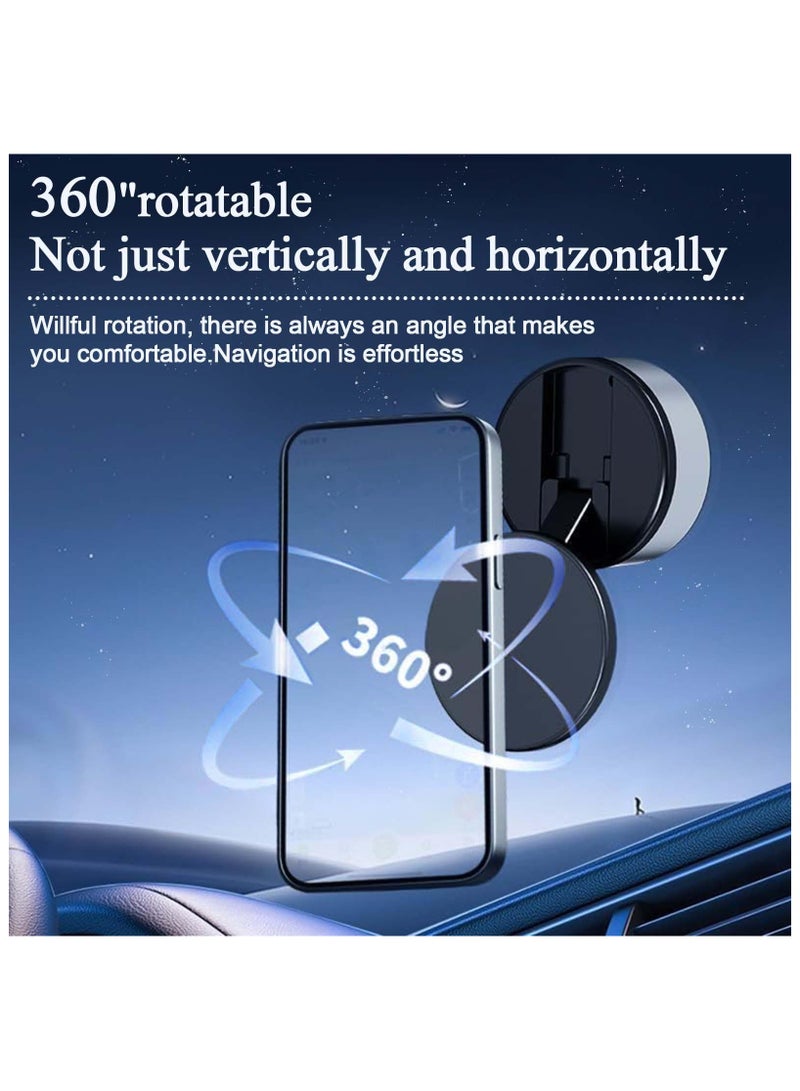 Anmi 360° Rotating Magnetic Car Phone Holder, Hands-Free Car Mount with Strong Magnet for Car, Screen, Tile (Silver) - Image 5