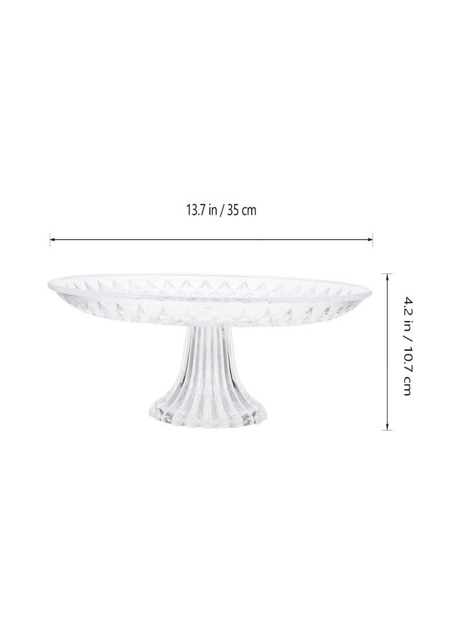 HAKIDZEL 1Pc crystal fruit plate set kitchen taster bowls cupcake dessert serving stand Footed Stand Plate cake display holder Food Display Stand storage bread baby display items Acrylic - Image 4