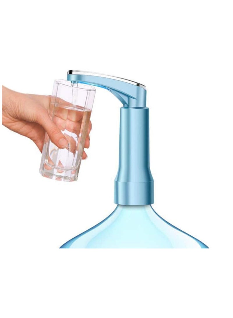 Macon Water Fountain Pump, Water Bottle Pump, USB Rechargeable Portable Electric Water Pump for 3-5 Gallon Jug Automatic Portable Water Fountain for Office, Home, Camping, Kitchen, etc. - Image 1