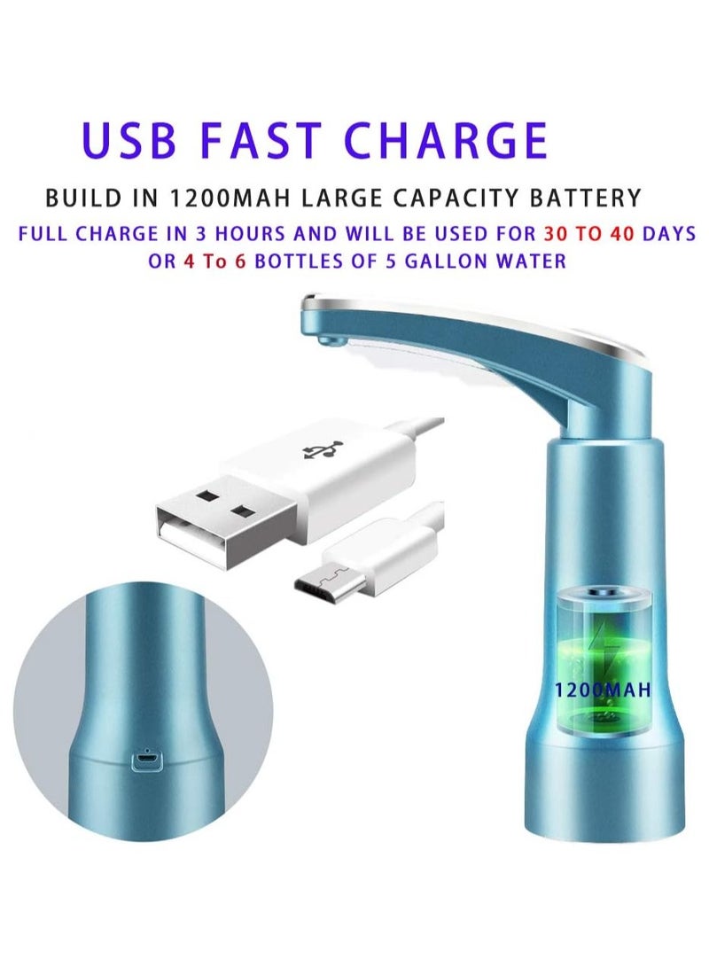 Macon Water Fountain Pump, Water Bottle Pump, USB Rechargeable Portable Electric Water Pump for 3-5 Gallon Jug Automatic Portable Water Fountain for Office, Home, Camping, Kitchen, etc. - Image 4