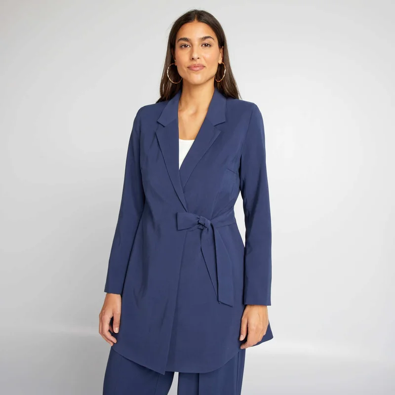 Kiabi Belted Tailored Jacket Blue