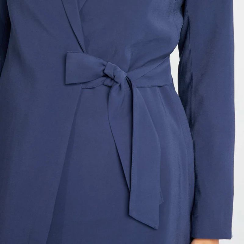 Kiabi Belted Tailored Jacket Blue