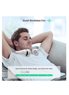 ULHYC ULHYC Neck Fan 5000mAh Foldable Neck Fan LED Display 360°Cooling Airflow USB Rechargeable Bladeless Portable Neck Fan with 3 Speeds Adjustment Personal Fan for Outdoor Travel Indoor  - Image 2