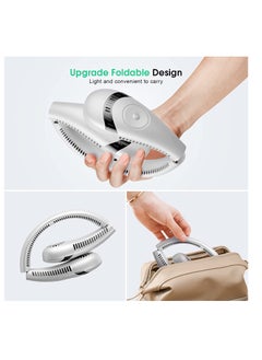 ULHYC ULHYC Neck Fan 5000mAh Foldable Neck Fan LED Display 360°Cooling Airflow USB Rechargeable Bladeless Portable Neck Fan with 3 Speeds Adjustment Personal Fan for Outdoor Travel Indoor  - Image 5