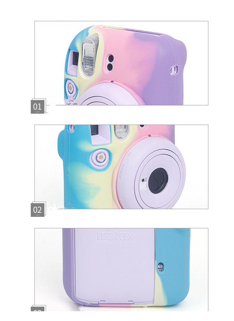 Generic - Camera Silicone Protective Case Portable High Elasticity Lightweight Fashionable Durable Cartoon Pattern Camera Protective Shell compatible with Fujifilm Instax Mini 12 Instant Camera - Image 1