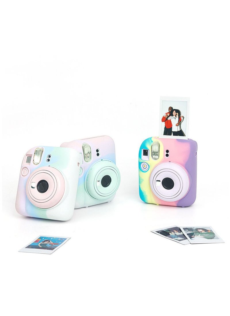 Generic - Camera Silicone Protective Case Portable High Elasticity Lightweight Fashionable Durable Cartoon Pattern Camera Protective Shell compatible with Fujifilm Instax Mini 12 Instant Camera - Image 1