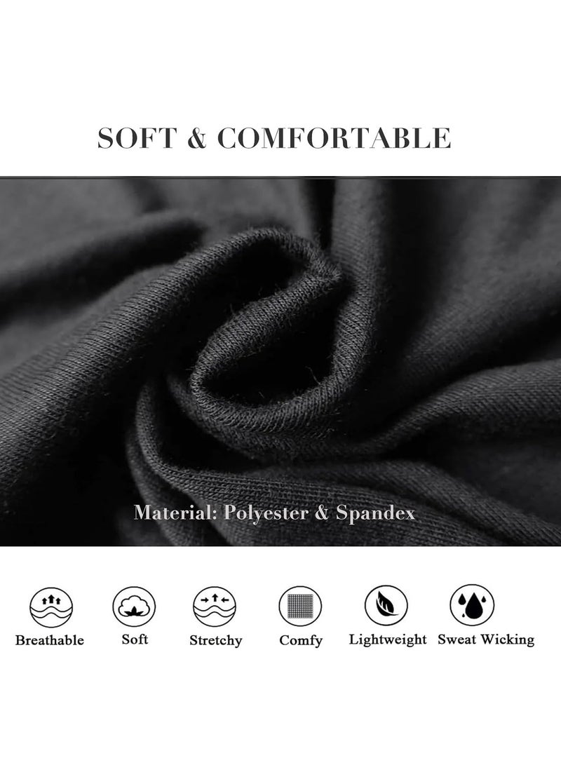 Generic Black fabric headband. Perfect for walking, exercising, or even for a casual everyday look. Lightweight, soft, and secure all day without slipping. - Image 2