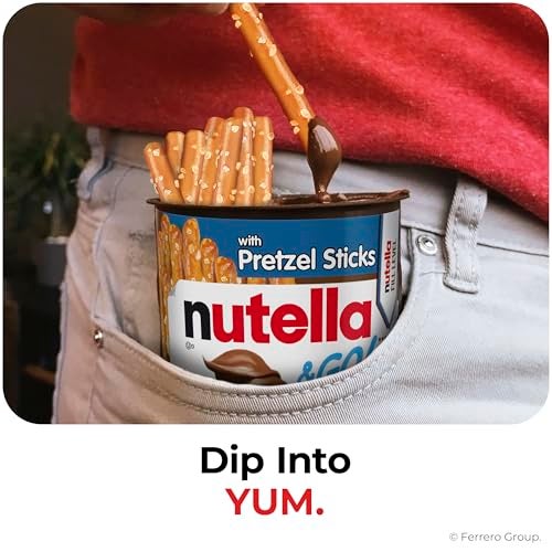 Nutella & Go! Hazelnut Spread with Pretzel Sticks, On-the-Go Snack Cups, 12 Packs, 22.8 oz - Image 3