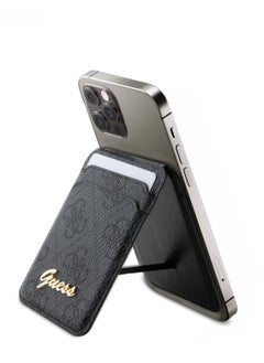 GUESS MagSafe Wallet Cardslot with Stand and 4G Classic Design / Secure Card Holder / High-Quality Phone Accessory - Black  - Image 5