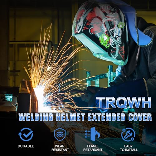 TRQWH Welding Helmet Bib Cover Extended Split WrapAround Helmet Back Cover with Press Fit Seal for Most Welding Helmets TRQWHKZZ - Image 3