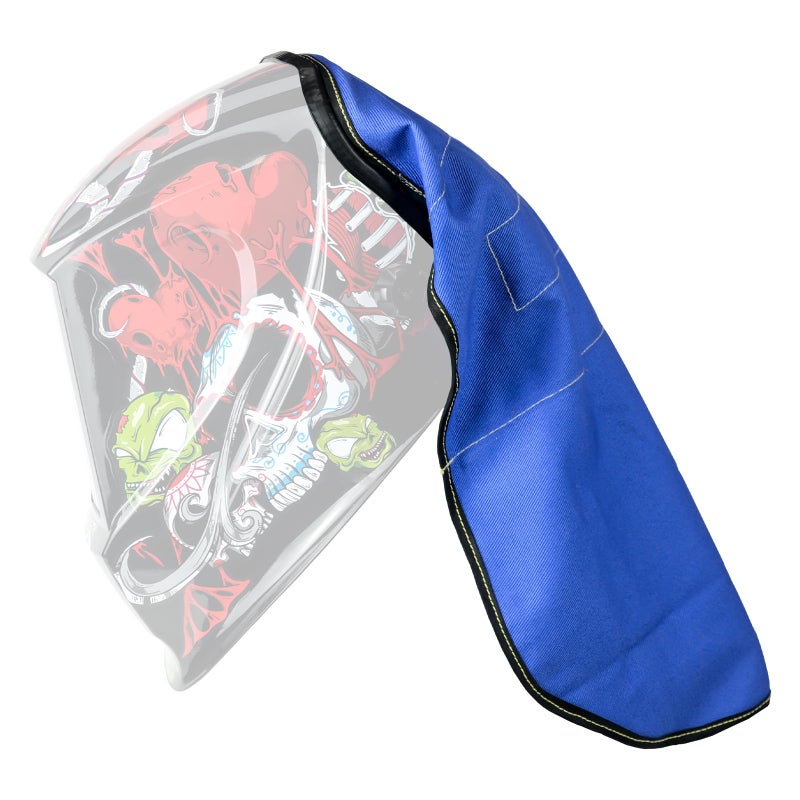 TRQWH Welding Helmet Bib Cover Extended Split WrapAround Helmet Back Cover with Press Fit Seal for Most Welding Helmets TRQWHKZZ - Image 2