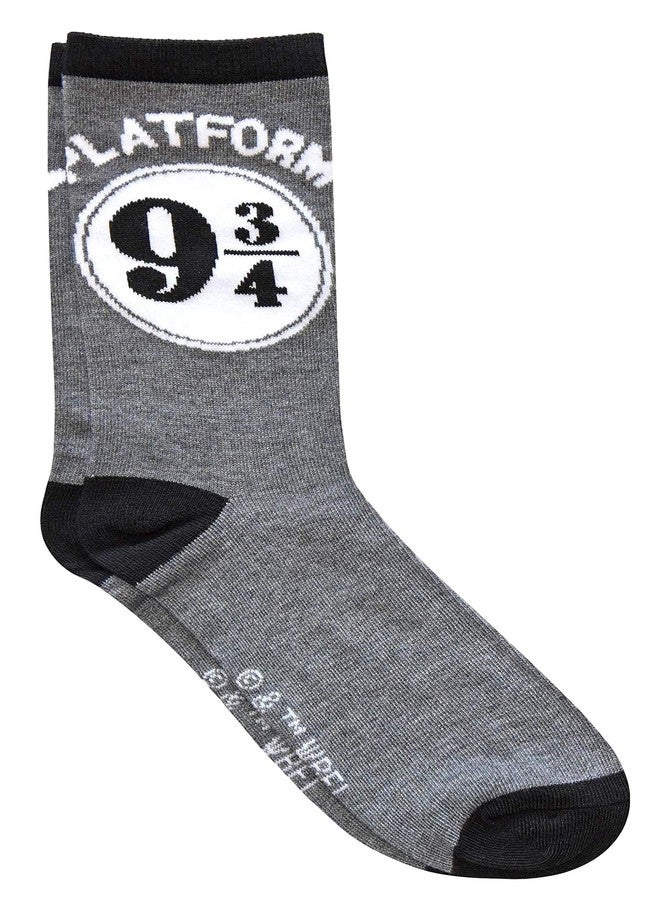 Hyp Harry Potter Hogwarts Express Platform 9 3/4 Men's Crew Socks 2 Pair Pack - Image 2