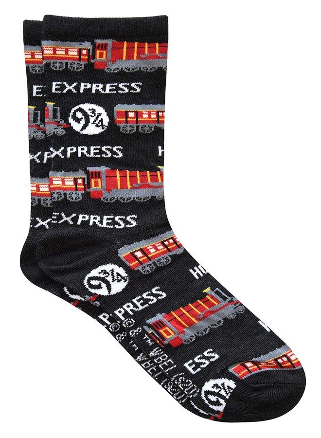 Hyp Harry Potter Hogwarts Express Platform 9 3/4 Men's Crew Socks 2 Pair Pack - Image 3
