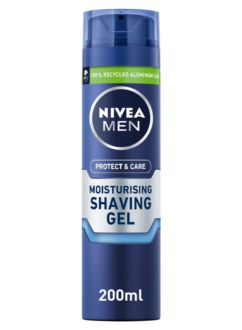 نيفيا جل الحلاقة المرطب بروتيكت آند كير من نيفيا للرجال، 200 مل