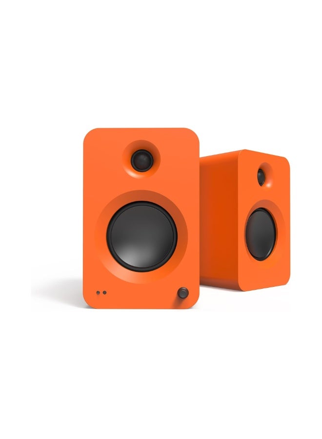 Kanto Audio REN 200W Powered Bookshelf Speakers with HDMI ARC, USB-C, and Bluetooth 5.3-Matte Orange, Pair - Image 1
